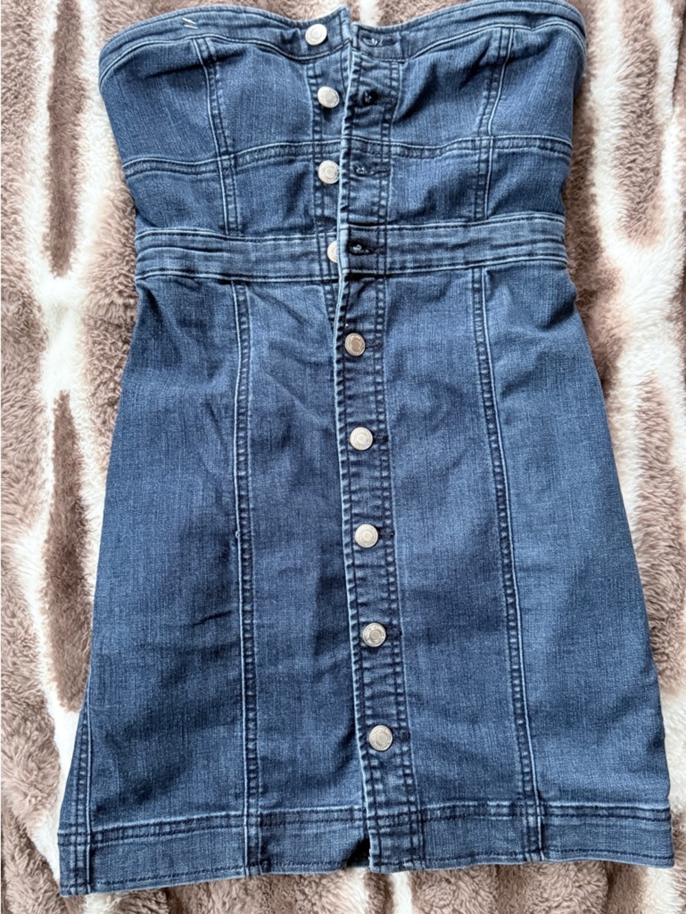 American Eagle Outfitters Dark Blue Denim Jean dress